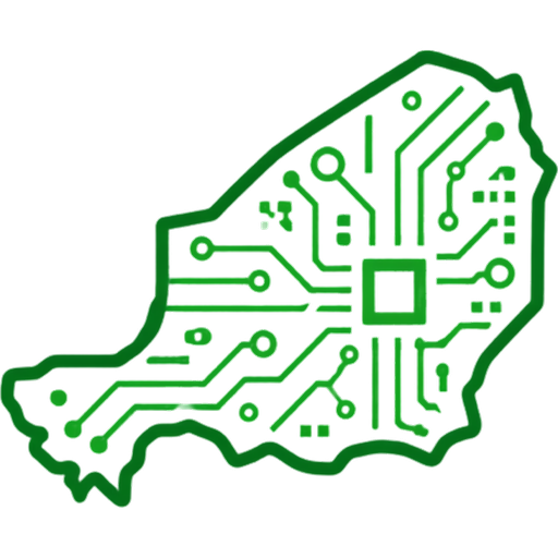 Symbole de Niger Startup Alliance : carte technologique du Niger